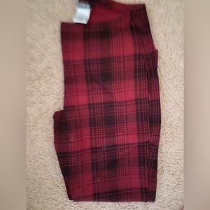 express red plaid leggings